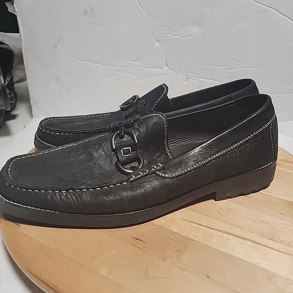 Donald J. Pliner Filo Slip-on Loafer Horsebit Women Size 11M Black Made In Italy - Picture 4 of 7